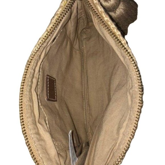 J Jill Wristlet Purse Used Jute Striped Small Casual - Picture 8 of 12